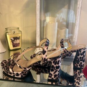Leopard print heels
